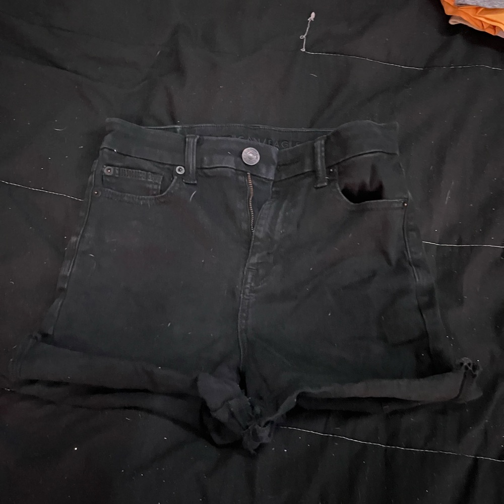black shorts